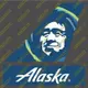 阿拉斯加航空 Alaska 垂直尾翼 3M貼紙 尺寸上63x86 下 23x90mm