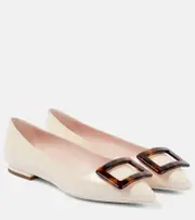 [Roger Vivier] Roger Vivier Gommettine Ball leather ballet flats AU 5 white