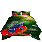 Beautiful Nature Frog on Mushroom Coverlet
