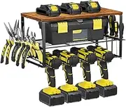 Nandae Tool Storage for Workbench, Workshop Equipment, Wall Mount Battery Impact Drill, 4 Slots, Heavyduty Electric Wall Mounted Drill, Storage Rack, Screwdriver Organisation