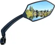 Hafny 2024 New Handlebar Bike Mirror, HD Glass Lens, Adjustable & Rotatable Safe Rearview Bicycle Mirror, Blast-Resistant, HF-M6002-FR053 (Anti-glare Blue Right Side)