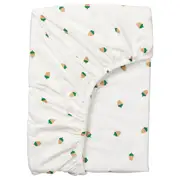 BRUMMIG fitted sheet, acorn pattern/multicolour, 92x189 cm