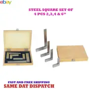 Engineering Precision Square set ground 2-3-4 & 6" 4pc boxed Australian Stock