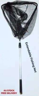 Telescopic Folding Aluminum Handle Fishing Landing Net Extending Pole Fast Ship