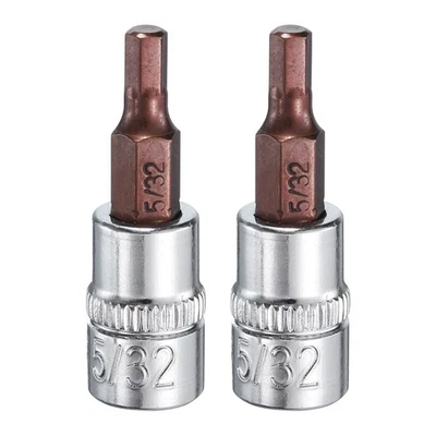 5/32" Hex Bit Socket 1/4" Drive Extension Bit Ratchet Wrench Accessories 2 Pcs