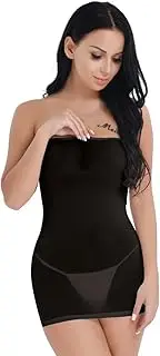 [GRRKDFQ] Women's Erotic Teddies & Bodysuits Strapless Semi Transparent Frock