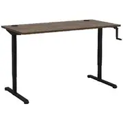 Matrix Manual Height Adjustable 1500mm Desk Black/Walnut