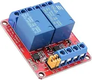 2 Channel Relay Module Optocoupler Isolation High Low Level Trigger for Home Automation (5V)
