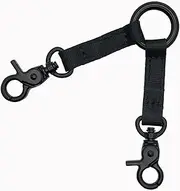 Double Headed Hook pet Safety Nylon 2 Way Coupler with Nickel Plated Swivel Clip