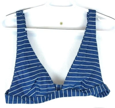 Rip Curl Women’s Blue White Striped Bikini Top Size XL