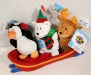 MWT Taggies Baby Soft Toy Xmas SLEIGH Stuffed Animal Plush Mary Meyer
