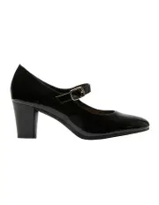 [Easy Steps] Melanie Heeled Shoes in Black Patent Leather