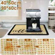 Coffee Mat Hide Stain Absorbent Rubber Backed Coffee Bar Mat Dish Drying paUmN