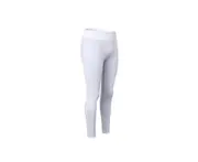Womens Yoga Pants Elastic Reflective Strip Night Running Fast-Drying Leggings - White