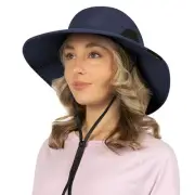 Wide Brim Sun Hat Men Women, Fishing Hats Sun UV Protection, One Size Navy