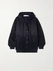 [SEE BY CHLOÉ] SEE BY CHLOÉ - Hooded Shell Bomber Jacket - Navy - FR 36 FR 36 Blue