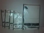 NOS Vintage USA Linen Weave Tablecloth W/ 8 Napkins Oblong 60" x 84" White