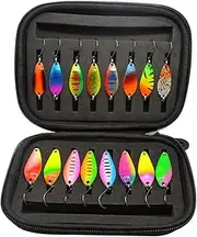 Fishing Spinner Baits, Trout Walleye Lures 16X, Spinnerbait Fishing Lure, Fishing Bait Jig Swimbait for Bass Trout Salmon Walleye Freshwater Saltwater