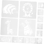 DOITOOL 16Pcs Animal Painting Stencils for Durable Hollow Design Safe DIY Crafting Tool for Drawing Skills Development for Creative Projects and Hands Learning