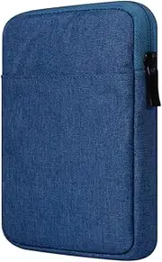 E-Reader Sleeve Case Bag for 6-6.8 inch eBook Reader Tablet Protective Cover Pouch, Blue/Black/Dark Grey (Royal Blue)