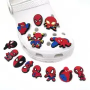 13Pcs Disney Spider Man Shoe Charms Cartoon Super Hero Shoe Accessories
