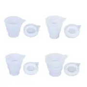Silicone Measuring Cup Molds Epoxy Resin Mold Jewelry Making Foldable Measuring