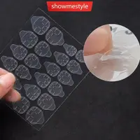 在飛比找蝦皮購物優惠-Sms 雙面指甲膠貼紙柔性假指甲尖透明防水膠標籤水晶果凍膠帶