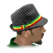 Rasta Fedora Hat Cap Africa Reggae Dancehall Roots Cap Jah Love 100% Straw