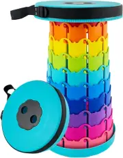Lightweight Folding Stool Upgraded Collapsible Stool, Retractable Stool with Loa