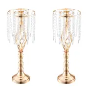 Crystal Wedding Vase Stand - Elegant 21" Floral Centerpiece for Events