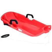 Downhill Thunder Flexible Plastic Toboggan Snow Sled with Built in Brake Syst...