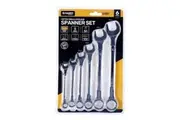 6PCE Spanner Set Heavy Duty Rust Proof 8-19mm Handy Hardware Varied Sizes Comb
