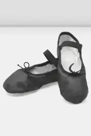 Bloch Dance Toddler 7.5D Dansoft Full Sole Leather Ballet Slipper Shoe Black New