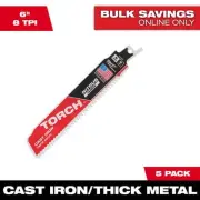 6 in. 8 TPI TORCH Nitrus Carbide Teeth Metal Cutting SAWZALL Reciprocating Saw