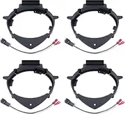 ApplianPar Front Rear 6.5" to 6.75" Door Speaker Adapter Mounting Plates and Wiring Harness Stand Ring Kit for Sierra 1500 2007-ON