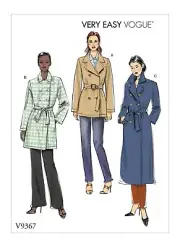 VOGUE SEWING PATTERN 9367 MISSES 4-14 VERY EASY LOOSE-FITTING COAT OR JACKET