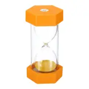 2 Minute Sand Timer, Hexagon Small Sandy Clock, Count Down Sand Glass Orange