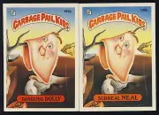 1986 Garbage Pail Kids Base #196a Dangling Dolly & Variation #196b Surreal Neal