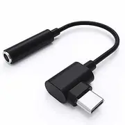 Cubilux Right Angle USB C to 3.5mm Headphone Adapter [192KHz/24bit DAC] Compatible with iPhone 16/15, iPad Pro 13/12.9/11, iPad Air 13/5th/4th, Samsung S25/S24/S23/S22/S21, Pixel 9/8/7 Pro 8a/7a/6a