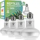 Intense Reptile Heat Lamp Bulbs - 100W 4 Pack, Reptiles & Amphibians UVA Basking