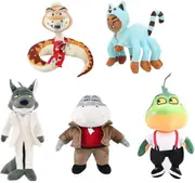 The Bad Guys Plush Toys - Ms. Tarantula/mr Wolf/mr Snake/mr.shark/mr Piranha - Cute Soft Stuffed Animation Animation Figure For Fans J