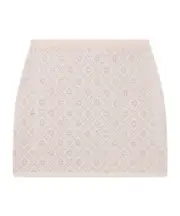 Crystal letters wool knitted miniskirt S,L,M pink