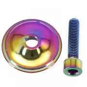 Smooth and round Bike Headset Top Cap Cover with Screw PVD vacuum coating