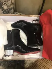 Christian Louboutin Palace Donna Boots Patent Black Size 35.5