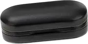 [Gatuida] Double Glasses Case Hard Shell PU Leather Holder for Travel Stylish Organizer for and Sunglasses Lightweight and Durable Design Black