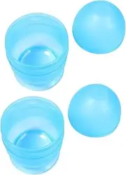PLAFOPE 1 Set 2pcs Hair Dying Mixing Bowls with Scale Essential Tools for Salon Home DIY Hair Coloring Convenient Cups for Easy Mixing Application Blue