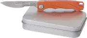 ILEAF Daily Mini Pocket Folding Utility Knife with 10 Replaceable Quick Change Blades, Ultra Compact and Lightweight (Orange)