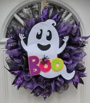 Halloween deco mesh wreath