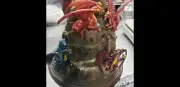 Mythical Illuminated Dragon Lair ....with lights collectable,dungeons &dragons
