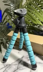 Aureday Phone Tripod, Flexible Portable for Video Recording/Vlogging/Selfie Blue